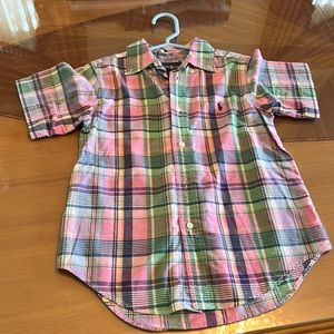 RALPH LAUREN boys button down shirt. Size 5.